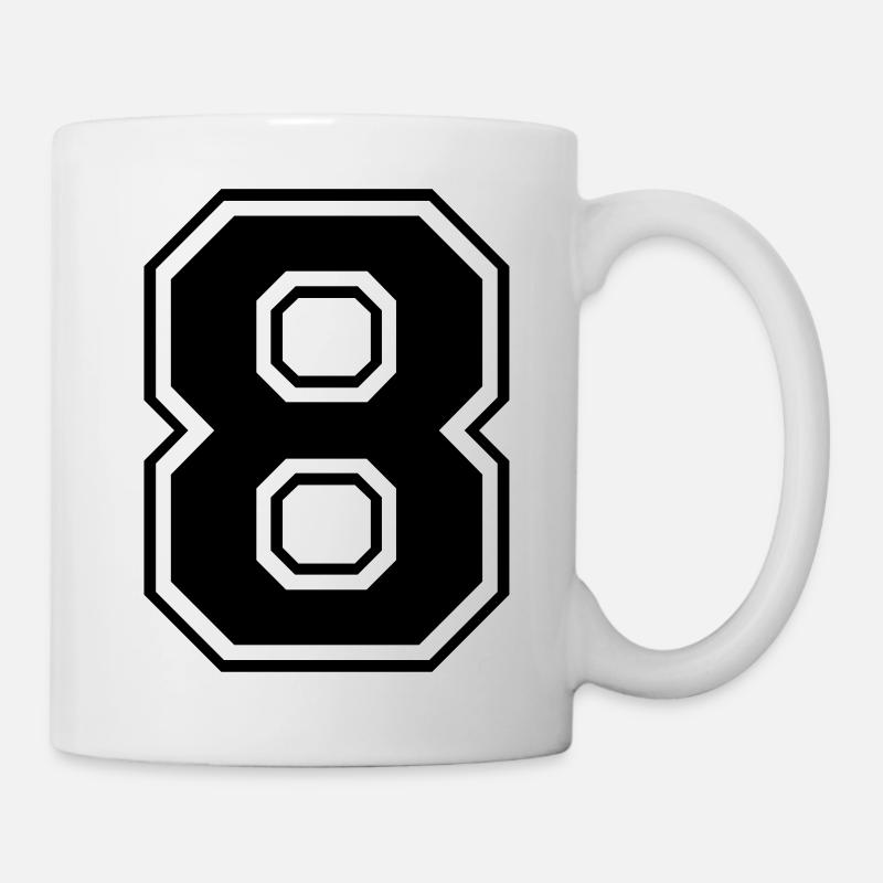 Varsity Number 8 - Mug - white