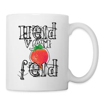 Held vom Erdbeerfeld - Tasse - Weiß - Rechts
