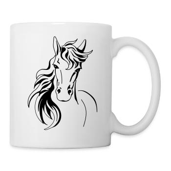 pferdekopf - Tasse - Weiß - Rechts