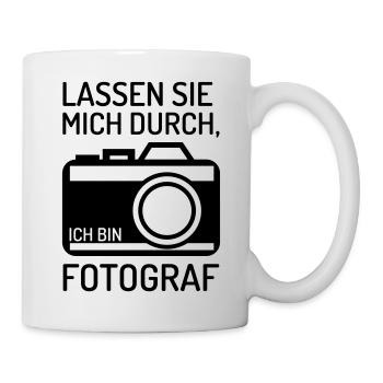 Fotograf Fotoapparat Kamera Bild Presse Paparazzi - Tasse - Weiß - Rechts