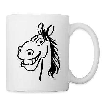 Pferd - Tasse - Weiß - Rechts