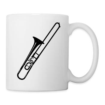 Posaune - Tasse - Weiß - Rechts