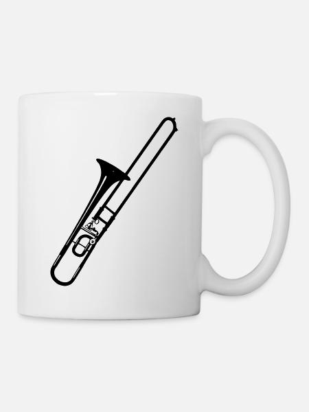 Posaune - Tasse - Weiß