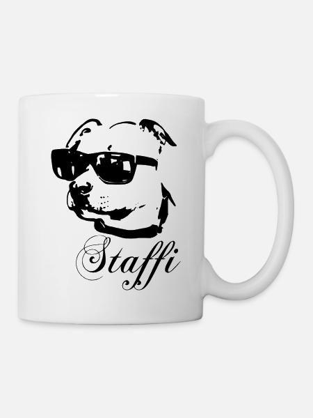 Staffi - Tasse - Weiß
