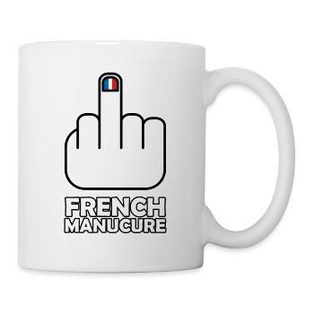 France Bleu Blanc Rouge French Manucure - Mug blanc - blanc - Droite