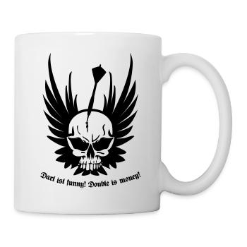 Dart ist funny - Double is money! - Tasse - Weiß - Rechts