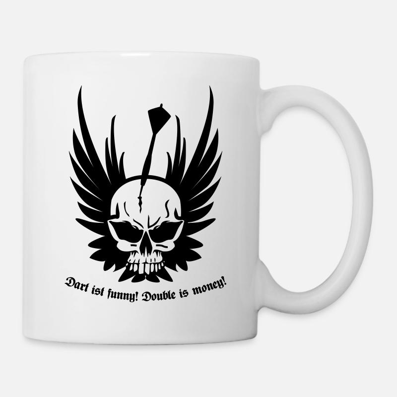 Dart ist funny - Double is money! - Tasse - Weiß