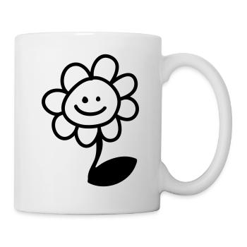 Happy Flower - Line - Mug - white - Right