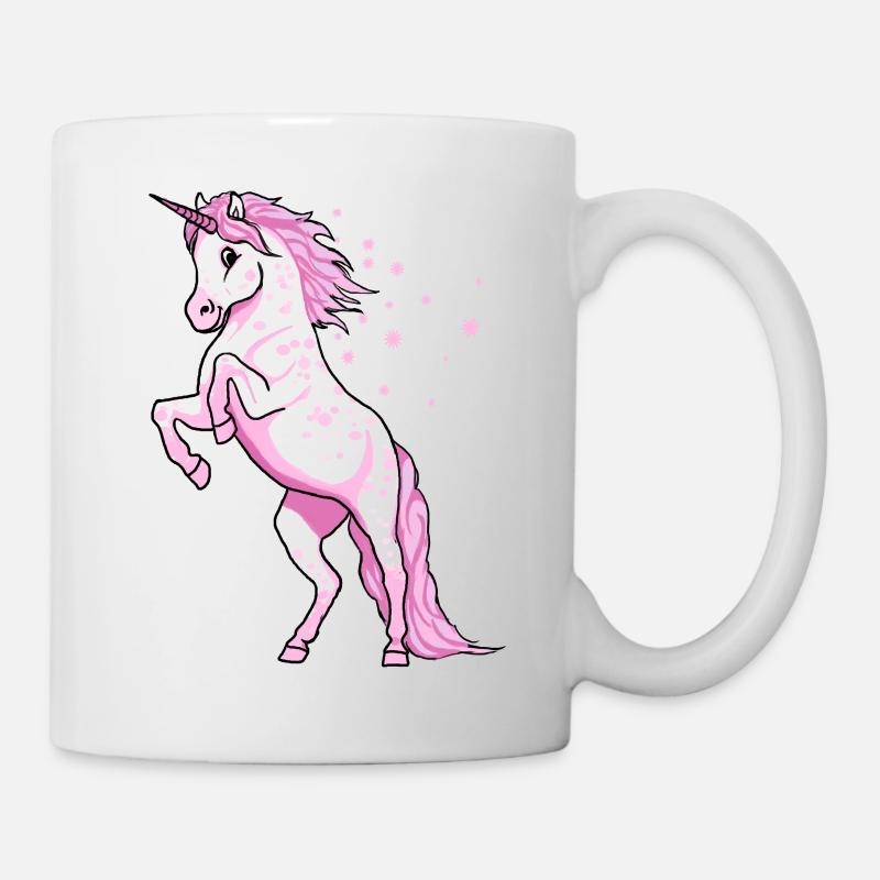Pünktchen Einhorn Rosa - Tasse - Weiß