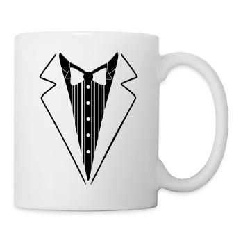 Anzug Fliege - Tasse - Weiß - Rechts