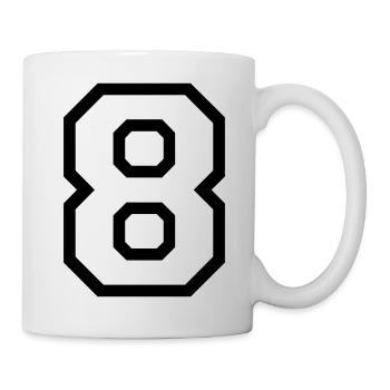 DIE NUMMER ACHT - 8 - Tasse - Weiß - Rechts