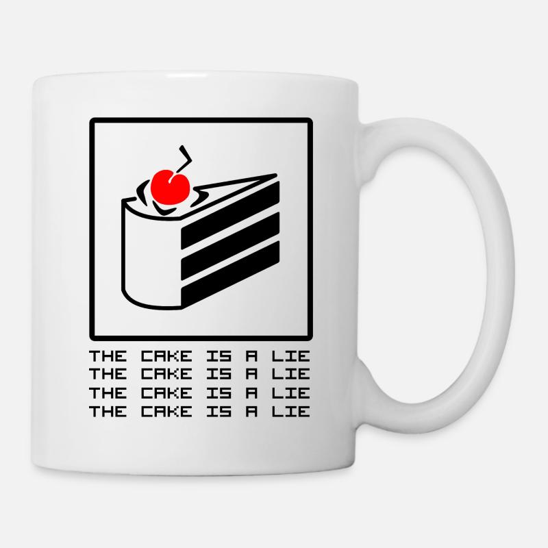 THE CAKE IS A LIE - Tasse - Weiß