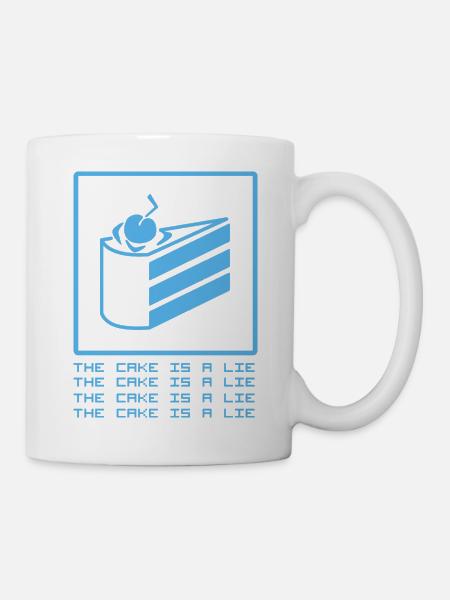 THE CAKE IS A LIE - Mug - white