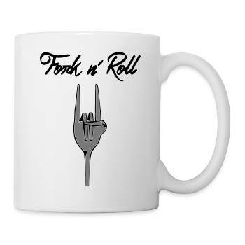 Fork n' Roll - Mug blanc - blanc - Droite