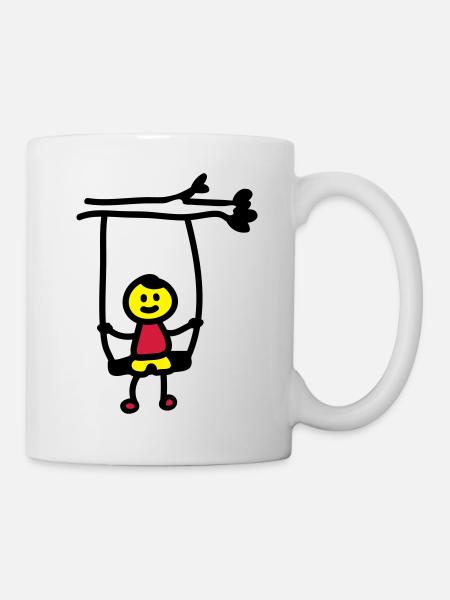 Kind Schaukel 3 - Tasse - Weiß
