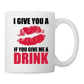 I Give You A kiss - Tasse - Weiß - Rechts