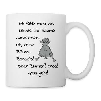 Bäume ausreißen - Tasse - Weiß - Rechts