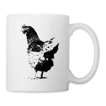 huhn - Tasse - Weiß - Rechts