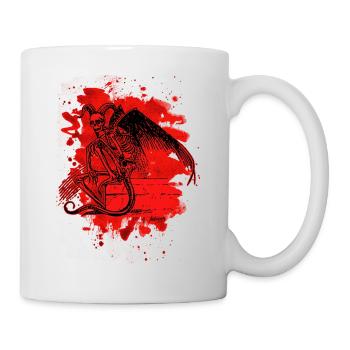 Sitting Demon – bleached red - Tasse - Weiß - Rechts