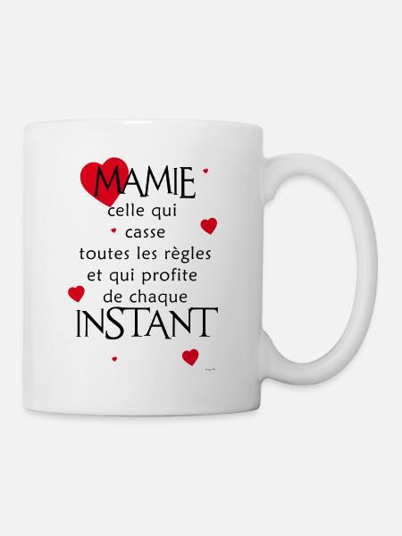 mamie profite de chauqe - Mug blanc - blanc