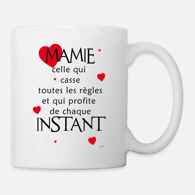 mamie profite de chauqe - Mug blanc - blanc