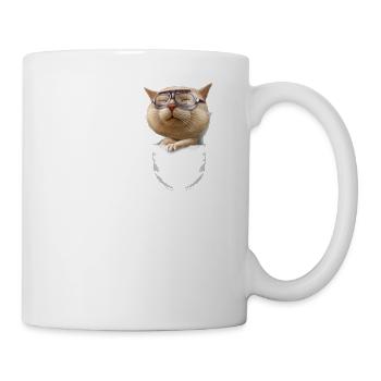 POCKET GOGGLE CAT - Tasse - Weiß - Rechts