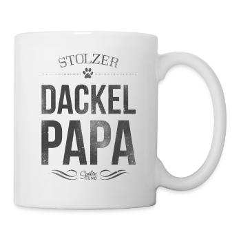 Stolzer Dackel-Papa - Tasse - Weiß - Rechts