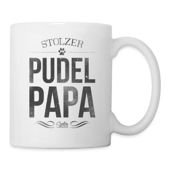 Stolzer Pudel-Papa - Tasse - Weiß - Rechts