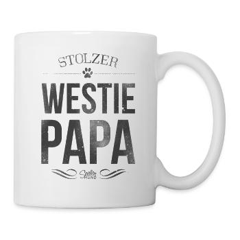 Stolzer Westie-Papa - Tasse - Weiß - Rechts