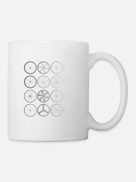 Bike wheels land silver - Mug blanc - blanc