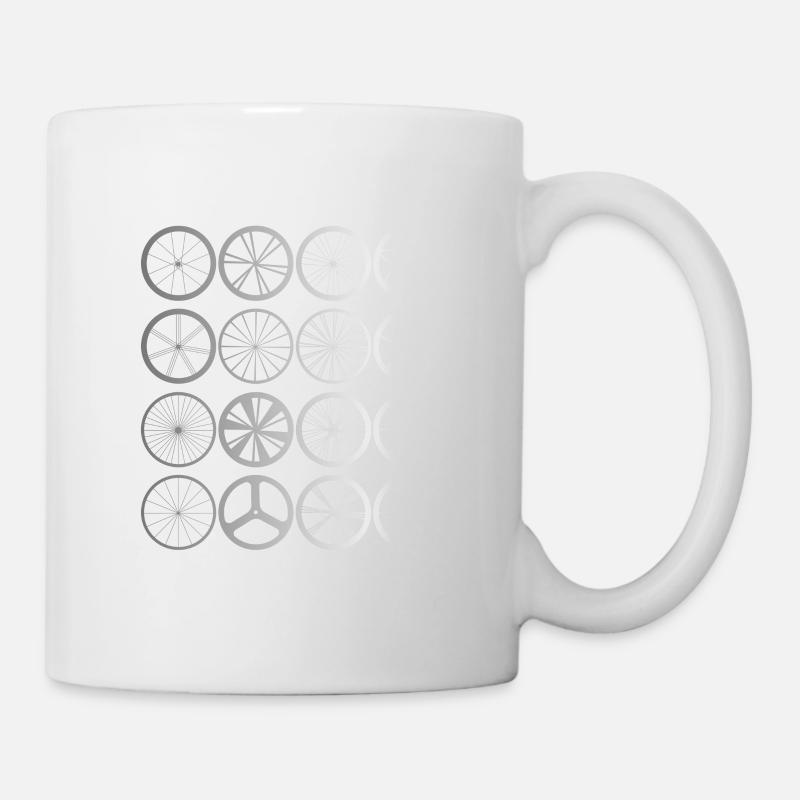 Bike wheels land silver - Mug blanc - blanc