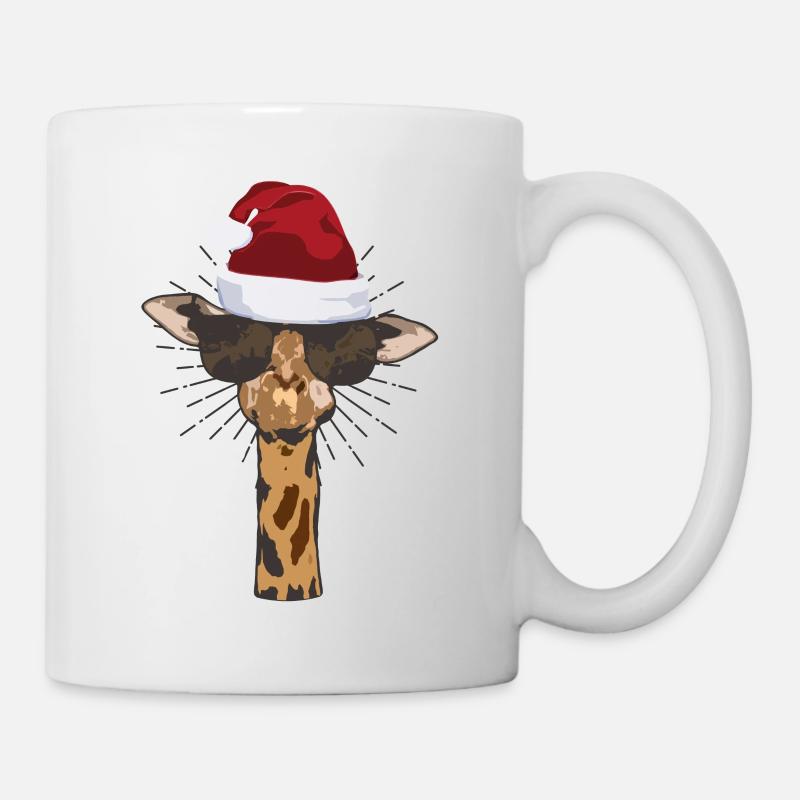 girafe de noel - Mug blanc - blanc