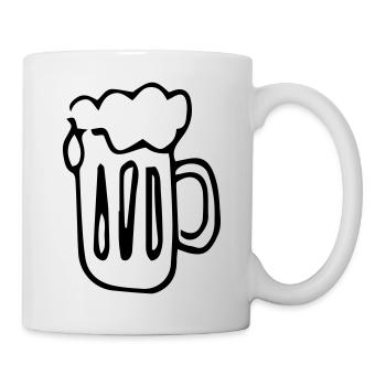 Bier,flüssiges Brot,Getränk,Gerstensaft,Glas,Bierg - Tasse - Weiß - Rechts