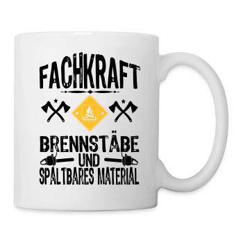 Fachkraft Holz - Tasse - Weiß - Rechts