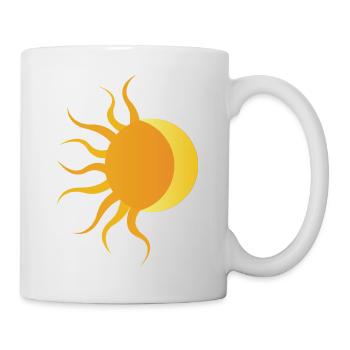 Sonne - Mond - Tasse - Weiß - Rechts