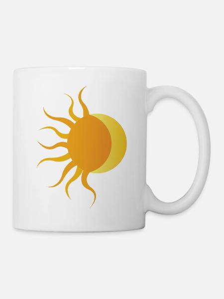 Sonne - Mond - Tasse - Weiß