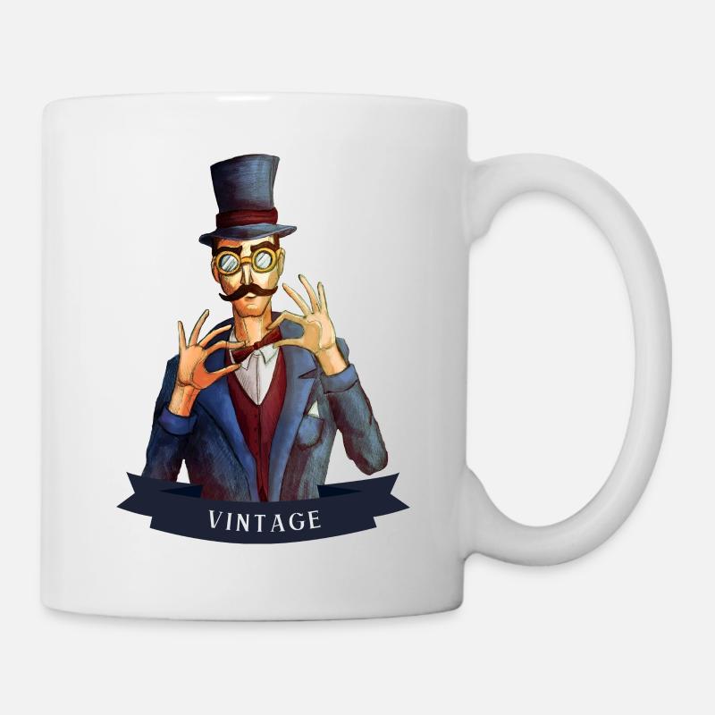 Homme Vintage - Mug blanc - blanc