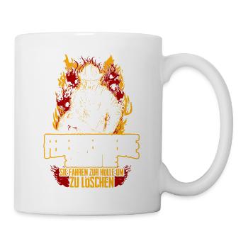 Feuerwehr Hölle Feuerwehrmann - Tasse - Weiß - Rechts