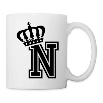 Buchstabe N - Tasse - Weiß - Rechts