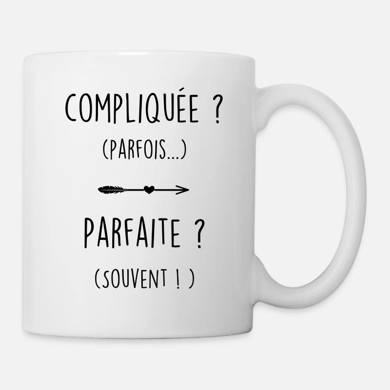 Compliquée et parfaite - Mug blanc - blanc