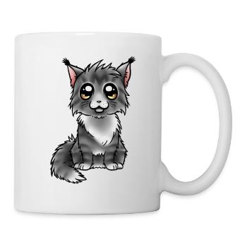 Maine Coon - Black Silver - Mug blanc - blanc - Droite
