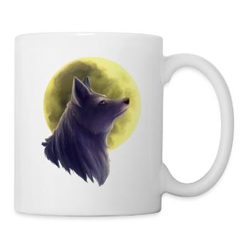 Wolf Painting - Mug - white - Right