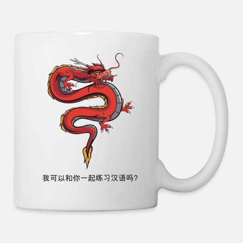 "Can I practice my Mandarin with you?" - Mug - white