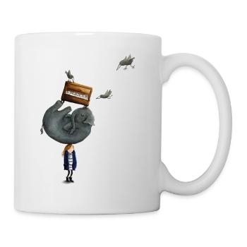 Elephant On The Head - Mug - white - Right