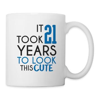 21st birthday: It took 21 Years to look this cute - Mug - white - Right