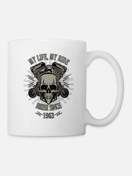 Cadeau pour Biker - construit en 1963 - Mug blanc - blanc