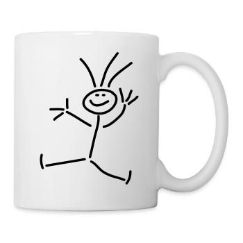 maennchen__winken_1c - Tasse - Weiß - Rechts