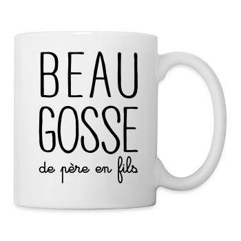 Beau Gosse de père en fils - Mug blanc - blanc - Droite