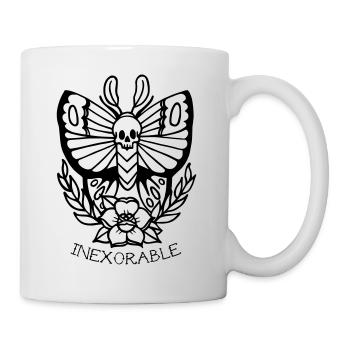 Traditionelle Tattoo-Motte - Tasse - Weiß - Rechts