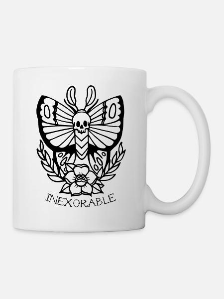 Traditional Tattoo Moth - Mug - white